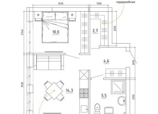 Продаю двухкомнатную квартиру, 38.3 м2, Кемерово, Рудничный район