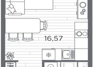 Квартира на продажу студия, 24 м2, Санкт-Петербург, Московский район