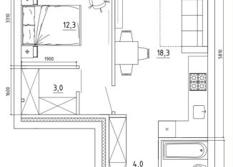 Продается двухкомнатная квартира, 43.8 м2, Кемерово