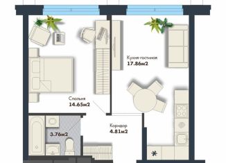 Продается 1-ком. квартира, 41.1 м2, Екатеринбург, метро Геологическая, Сибирский тракт, 16