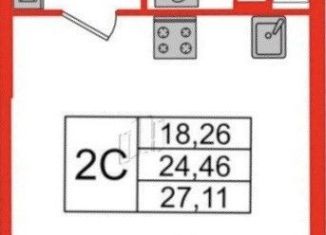 Квартира на продажу студия, 24.5 м2, Санкт-Петербург, метро Проспект Большевиков