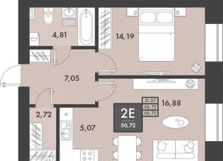 2-ком. квартира на продажу, 50.7 м2, Чита, Проезжая улица, 8