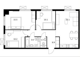 Продажа 3-комнатной квартиры, 71.7 м2, Щербинка, улица Мостотреста