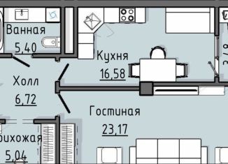 Продаю однокомнатную квартиру, 60.4 м2, Грозный, проспект В.В. Путина, 1/82