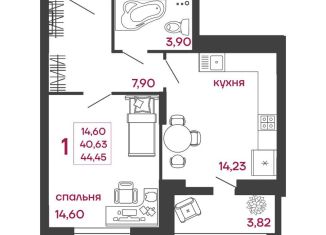 Продам 1-комнатную квартиру, 44.5 м2, Пенза, улица Богданова, 34