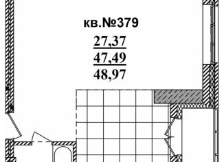 Продажа квартиры студии, 49 м2, Новосибирск, Садовая улица, 17, метро Речной вокзал