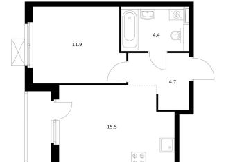 Продажа 1-комнатной квартиры, 37.7 м2, Обнинск, жилой комплекс Парковый Квартал, 4