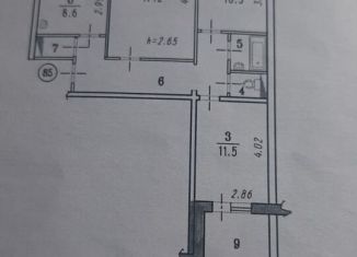 Сдается в аренду трехкомнатная квартира, 64 м2, Омск, проспект Менделеева, 25, Советский округ