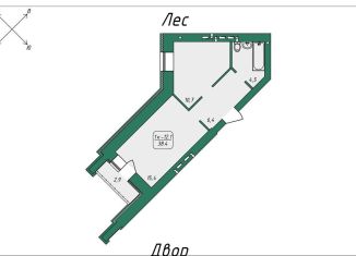 Продаю 1-ком. квартиру, 38.1 м2, Томск, Нижний переулок, 51