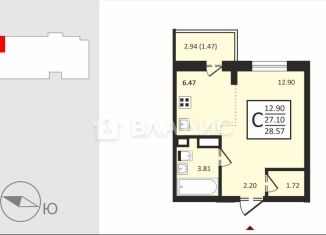 Продам квартиру студию, 28.6 м2, Владимирская область