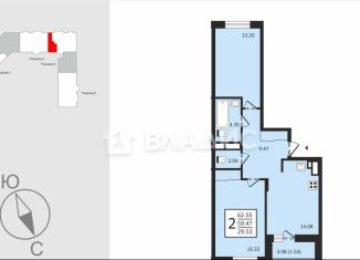 2-комнатная квартира на продажу, 61 м2, Владимирская область