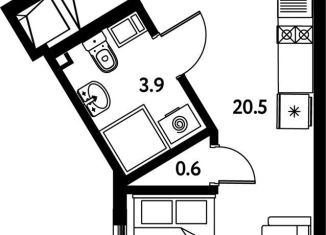 Квартира на продажу студия, 24.4 м2, Санкт-Петербург, Московский район, Московский проспект, 115В