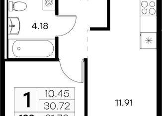 Продаю 1-ком. квартиру, 31.7 м2, городской посёлок Новоселье