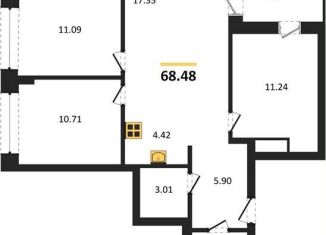 Продается 4-ком. квартира, 68.5 м2, Новосибирск, метро Заельцовская, Игарская улица, 40/2