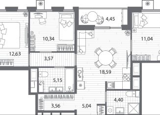 Продаю 3-комнатную квартиру, 76.6 м2, Санкт-Петербург, метро Выборгская, Полюстровский проспект, 87С