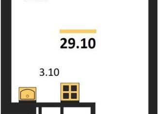 Квартира на продажу студия, 29.1 м2, Новосибирск, метро Гагаринская, улица Брестская Горка, 8