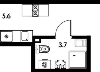 Продам квартиру студию, 22.6 м2, Санкт-Петербург, Московский район, Московский проспект, 115В