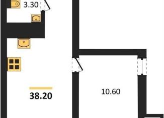 Продается 1-ком. квартира, 38 м2, Сочи, микрорайон Бытха, Ясногорская улица, 16/6к1