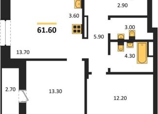 Продаю 2-ком. квартиру, 61.6 м2, Новосибирск, метро Гагаринская, улица Брестская Горка, 8