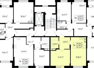 Продажа 1-комнатной квартиры, 43.5 м2, деревня Скотное, Рождественская улица, 2