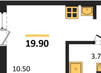 Квартира на продажу студия, 19.9 м2, Новосибирская область