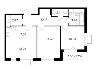 Продается 3-комнатная квартира, 64.9 м2, Одинцово, жилой комплекс Одинград квартал Семейный, 5, ЖК Одинград квартал Семейный