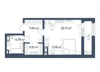 Продам квартиру студию, 38.8 м2, Санкт-Петербург, Московский район