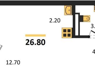 Продам квартиру студию, 26.8 м2, Новосибирская область