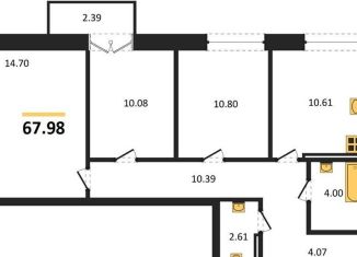 Продаю 3-ком. квартиру, 68 м2, Новосибирск, Ленинский район, улица Титова, с1