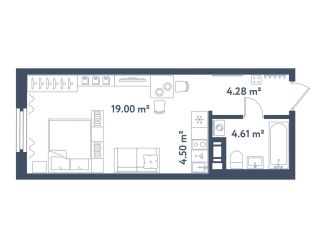 Продается квартира студия, 32.4 м2, Санкт-Петербург, муниципальный округ Московская Застава