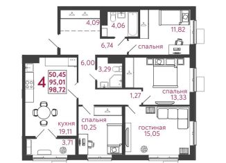 4-ком. квартира на продажу, 98.7 м2, Пензенская область