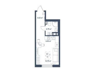 Продам квартиру студию, 25.9 м2, Санкт-Петербург, муниципальный округ Московская Застава