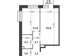 Продам 1-ком. квартиру, 48.9 м2, Москва, 3-я очередь, к6, метро Нагатинская