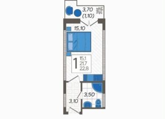 Продам квартиру студию, 22.8 м2, Краснодарский край, улица Искры, 88лит7