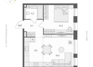 Продается 1-ком. квартира, 48.3 м2, Москва, район Преображенское, Электрозаводская улица, 60