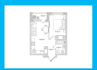 Продается однокомнатная квартира, 34.5 м2, Ленинградская область, Тихая улица, 5к3