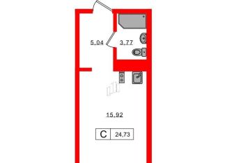 Продаю квартиру студию, 24.7 м2, Санкт-Петербург, Петроградский район, Ремесленная улица, 17