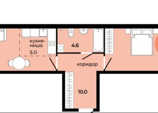 2-ком. квартира на продажу, 48.8 м2, Пермь, улица Яблочкова, 5к4, Свердловский район