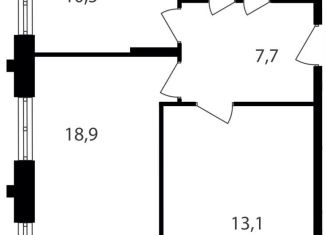 Продажа двухкомнатной квартиры, 55.7 м2, Москва, метро Академика Янгеля