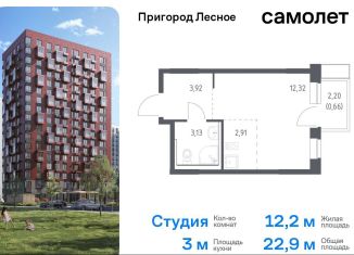 Продажа квартиры студии, 22.9 м2, Московская область, микрорайон Пригород Лесное, к14.1