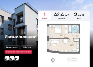 Продам 1-комнатную квартиру, 42.4 м2, Санкт-Петербург, метро Фрунзенская