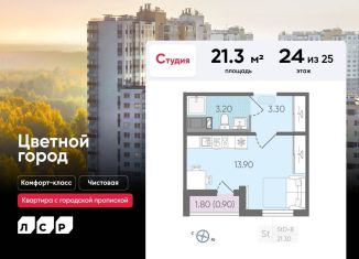 Продам квартиру студию, 21.3 м2, Санкт-Петербург, метро Академическая, Пахомовская улица, 25