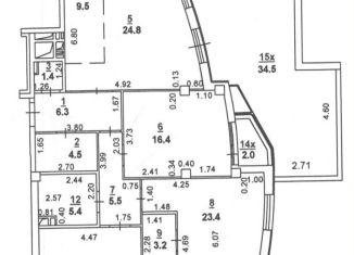 Продам четырехкомнатную квартиру, 126.1 м2, Ростовская область, Лермонтовская улица, 123