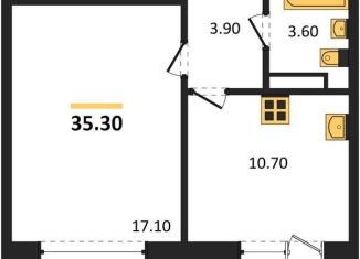 Продается однокомнатная квартира, 35.3 м2, Новосибирск, Ленинский район