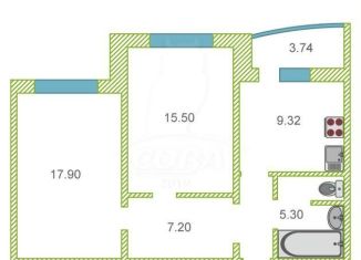 2-ком. квартира на продажу, 60 м2, Тюмень, улица Константина Посьета, 5