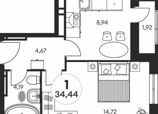 Продается 1-ком. квартира, 35.3 м2, Ростов-на-Дону, Кировский район