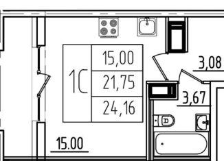 Продам квартиру студию, 24.2 м2, Санкт-Петербург, муниципальный округ Гагаринское