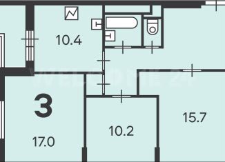 Продажа трехкомнатной квартиры, 70.7 м2, Москва, улица Архитектора Власова, 2