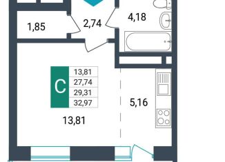 Продам квартиру студию, 29.3 м2, Забайкальский край