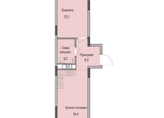 Продам однокомнатную квартиру, 41.7 м2, Казань, Приволжский район